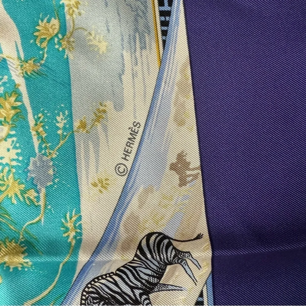 Hermes Tropiques 100% Silk Scarf